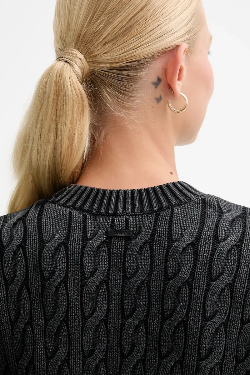 Levi's maglione in cotone donna colore nero 0037S miniatura 5