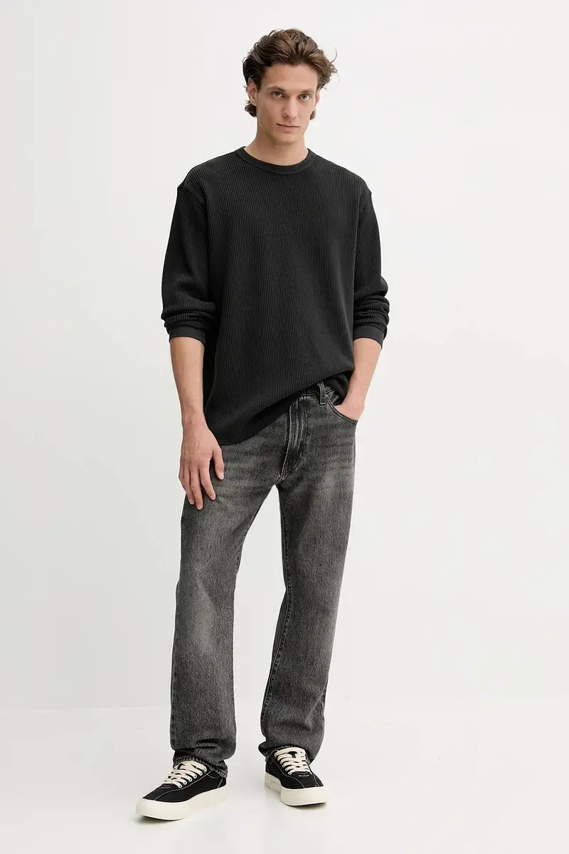 Levi's maglione in cotone uomo colore nero A9249 miniatura 2