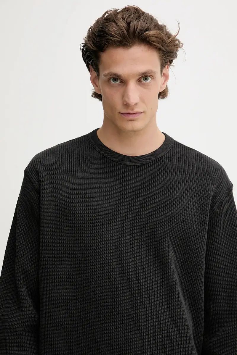 Levi's maglione in cotone uomo colore nero A9249 miniatura 4