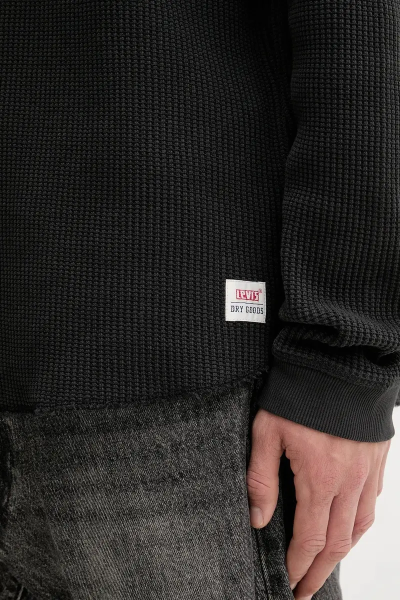 Levi's maglione in cotone uomo colore nero A9249 miniatura 5