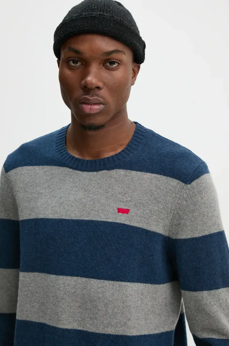 Levi's maglione in lana uomo Blu navy miniatura 4