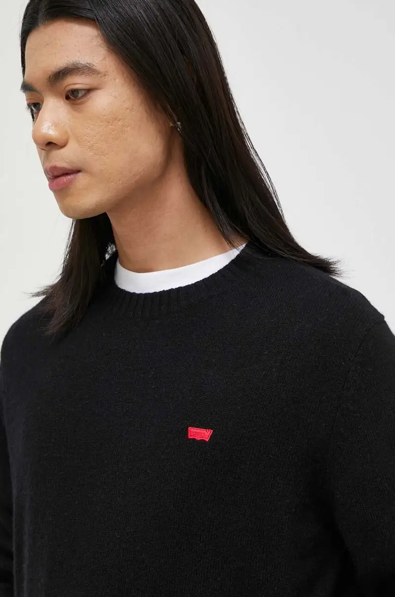 Levi's maglione in lana uomo colore nero miniatura 4