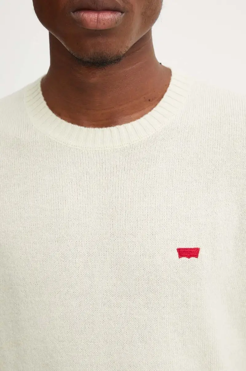 Levi's maglione in lana uomo colore nero Beige miniatura 5