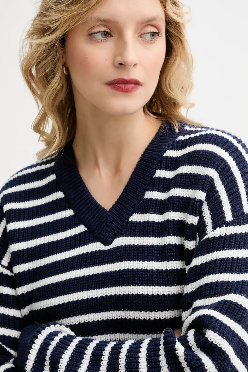 Levi's maglione in misto lana donna colore beige 0037O Blu navy miniatura 4