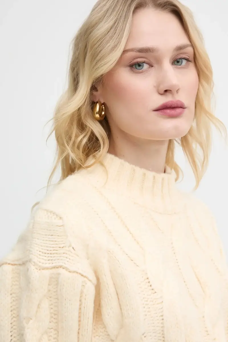 Levi's maglione in misto lana donna colore giallo A8507 miniatura 4