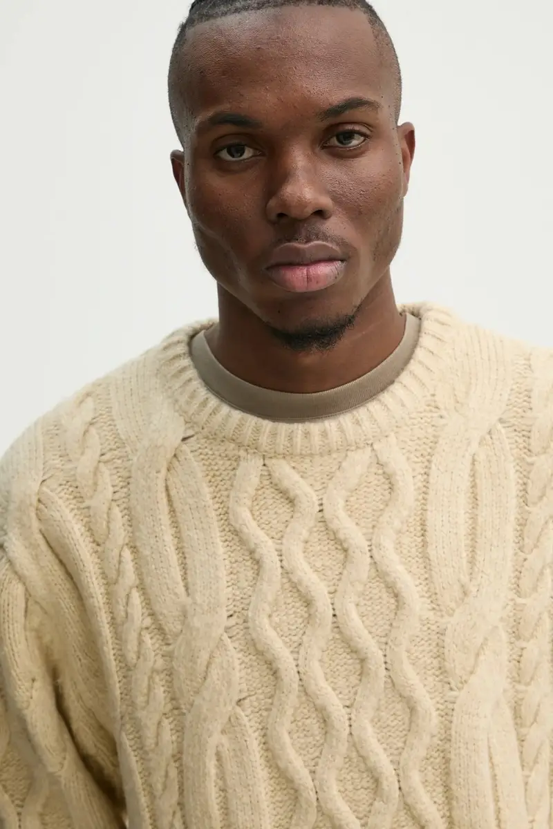 Levi's maglione in misto lana uomo colore beige A0708 miniatura 4