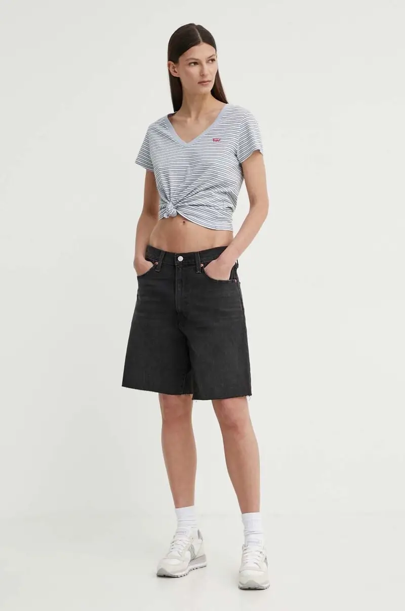 Levi's Bermuda Donna Rosso 3149803 miniatura 2