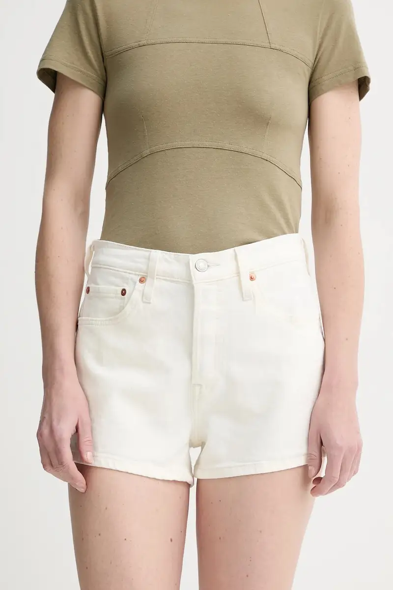 Levi's pantaloncini di jeans colore blu Beige