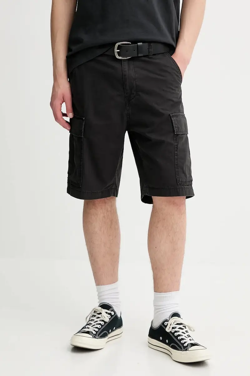 Levi's pantaloncini in cotone CARRIER CARGO SHRT-2 uomo colore grigio 001KG