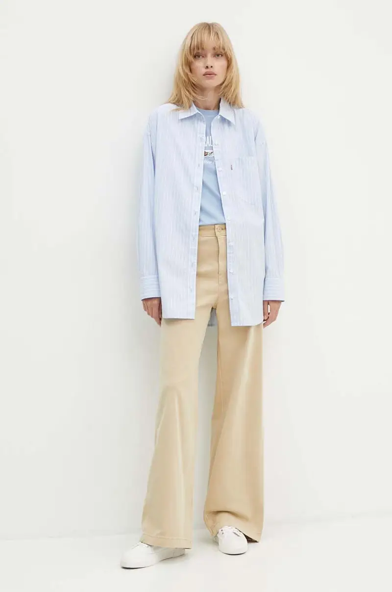 Levi's pantaloni donna colore beige A8697 miniatura 2