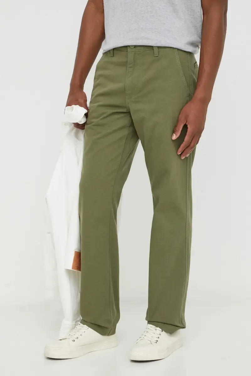 Levi's pantaloni in cotone colore verde