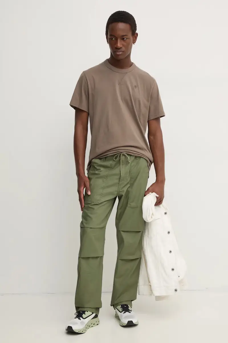 Levi's pantaloni in cotone colore verde A9210 miniatura 2