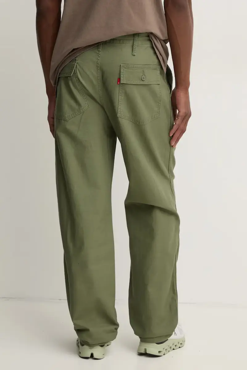 Levi's pantaloni in cotone colore verde A9210 miniatura 3