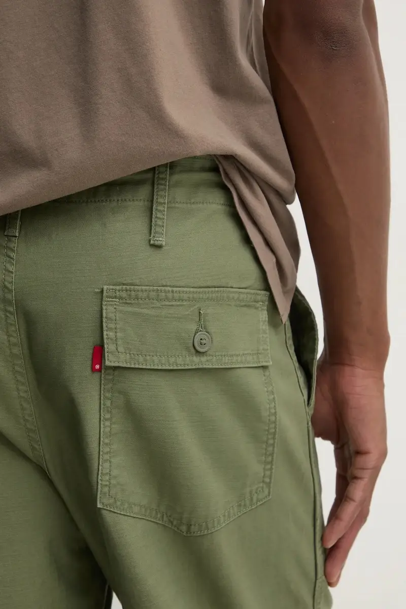 Levi's pantaloni in cotone colore verde A9210 miniatura 4