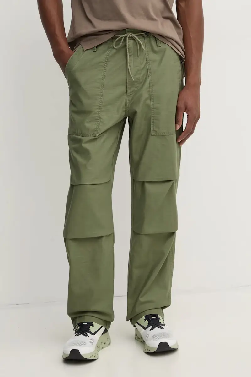 Levi's pantaloni in cotone colore verde A9210