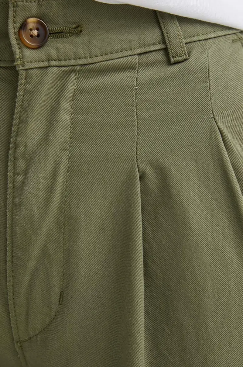 Levi's pantaloni PLEATED WIDELEG donna colore verde miniatura 3