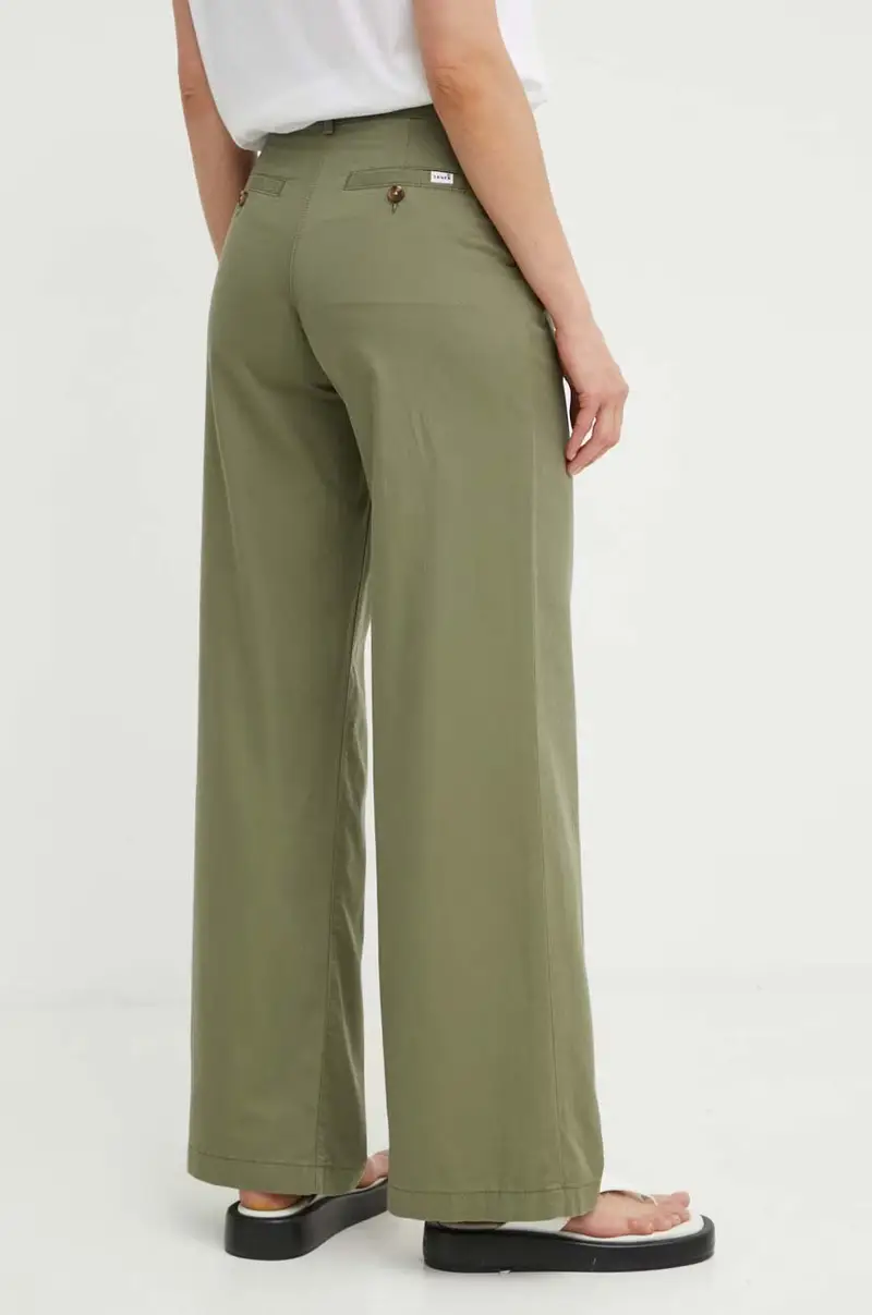 Levi's pantaloni PLEATED WIDELEG donna colore verde miniatura 4