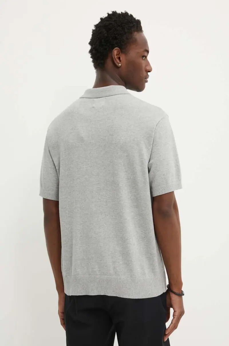 Levi's polo in cotone colore grigio A7294 miniatura 3