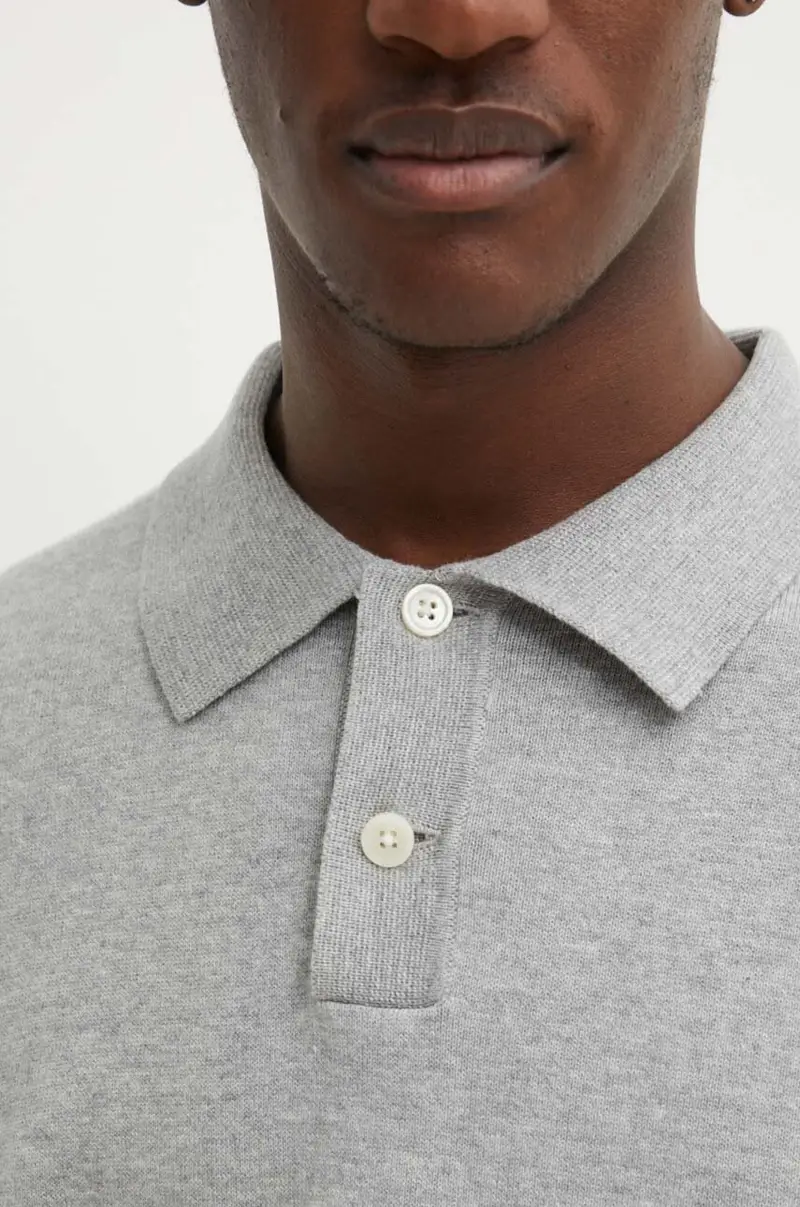 Levi's polo in cotone colore grigio A7294 miniatura 5