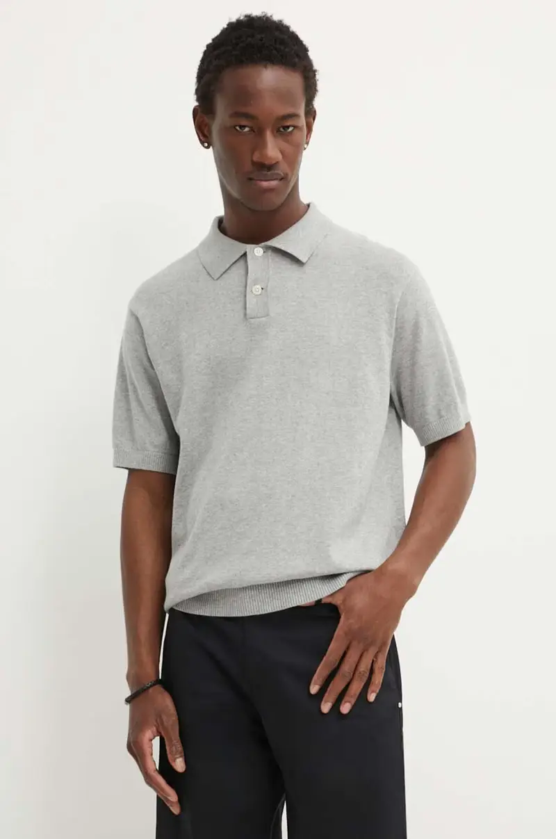 Levi's polo in cotone colore grigio A7294