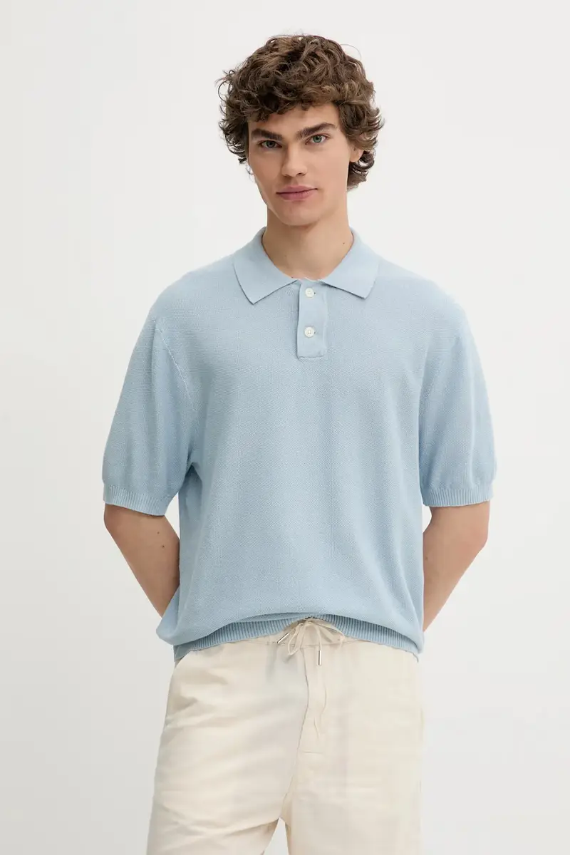 Levi's polo in cotone colore marrone A7294 Blu