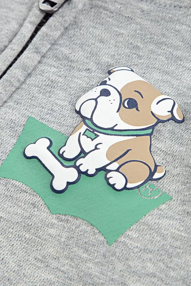 Levi's set 3PC FZ, TEE, DENIM SET colore grigio 6EN867 miniatura 4