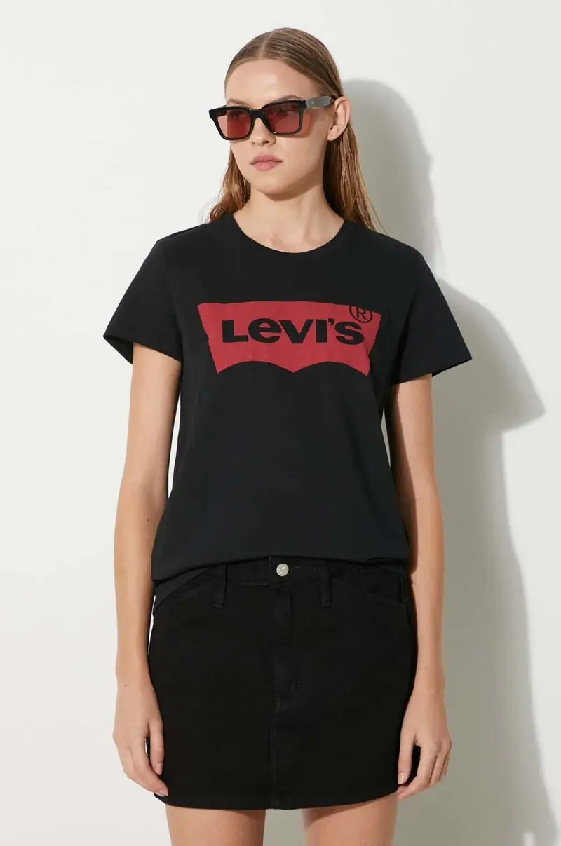 Levi's The Perfect Graphic Tee Black 17369.0201 Nero