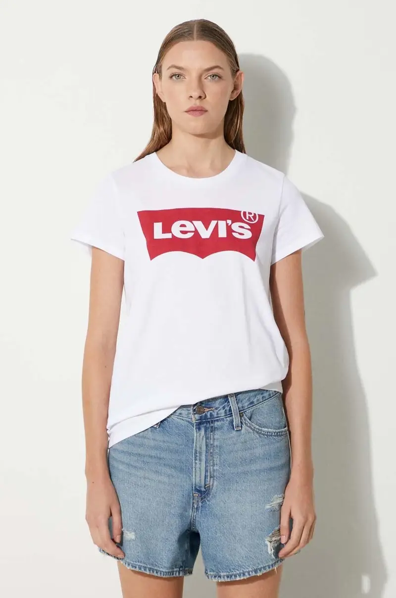 Levi's The Perfect Graphic Tee White 17369.0053 Bianco