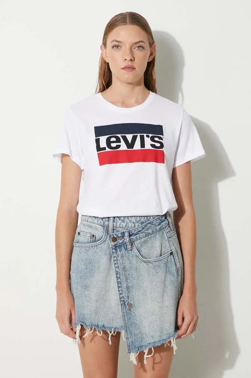 Levi's The Perfect Graphic Tee White 17369.0297 Bianco