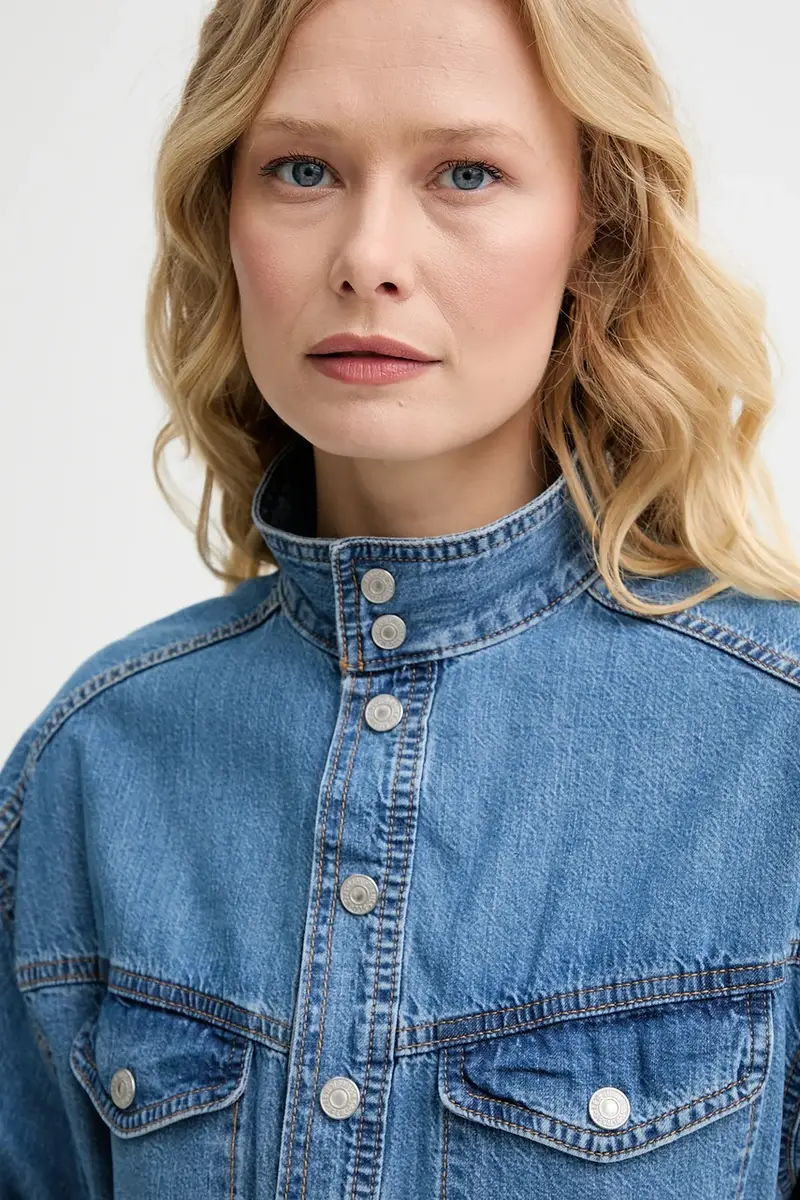 Levi's tuta in denim SS SURPLUS ROMPER colore blu 001WI miniatura 4