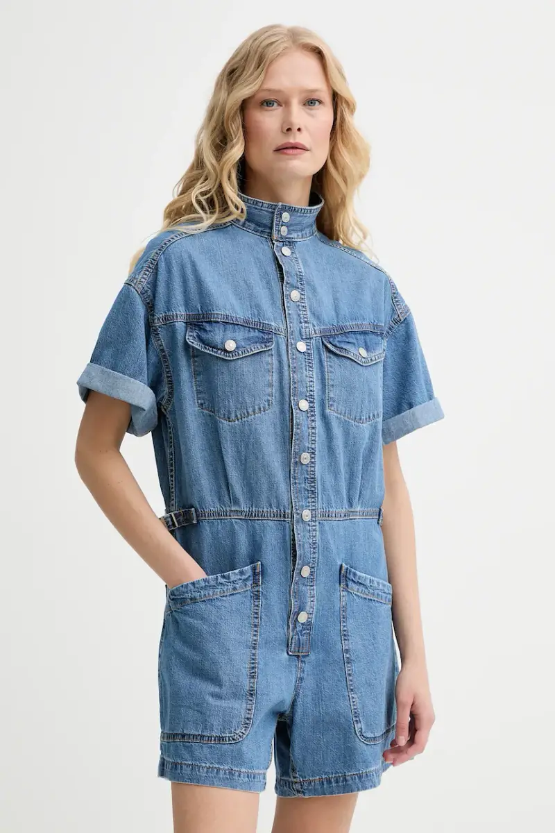 Levi's tuta in denim SS SURPLUS ROMPER colore blu 001WI
