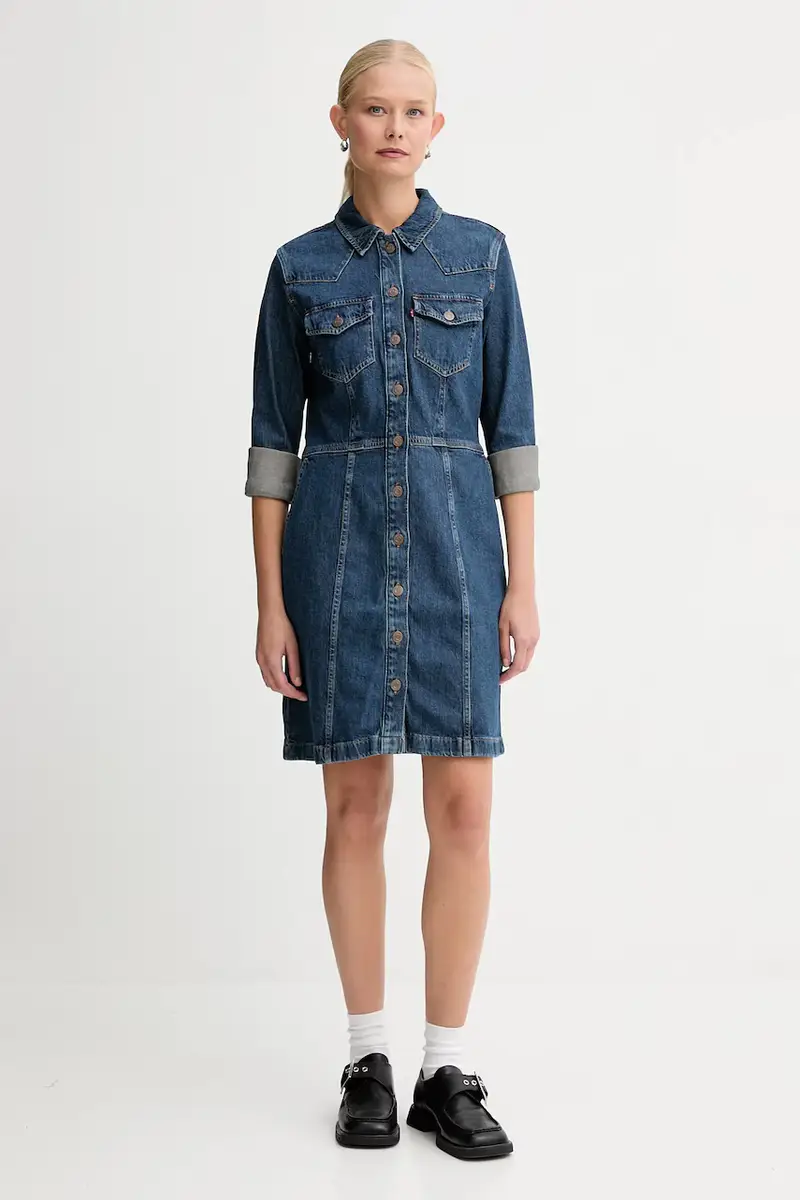 Levi's vestito colore blu A7592 miniatura 2