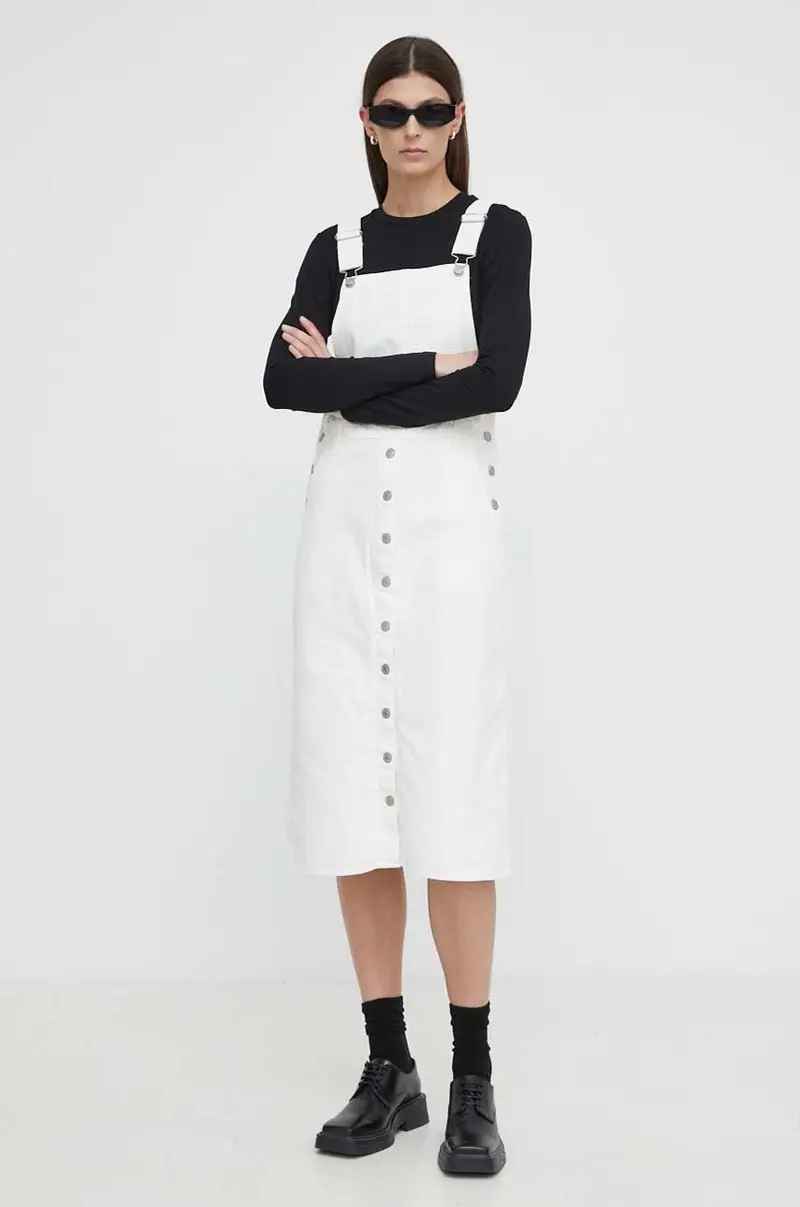 Levi's vestito di jeans colore beige