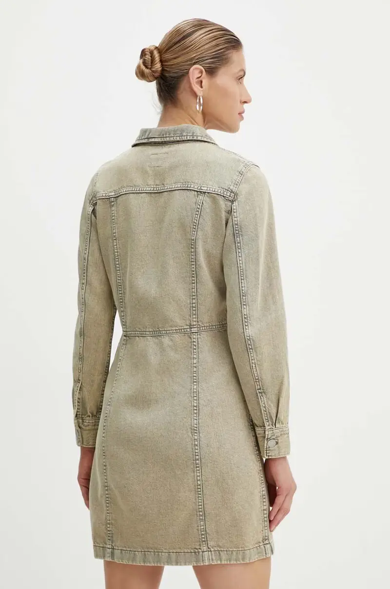 Levi's vestito di jeans colore beige miniatura 3