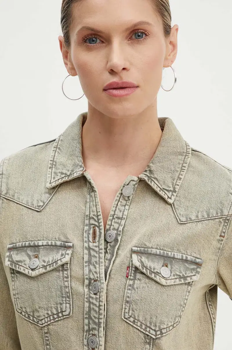 Levi's vestito di jeans colore beige miniatura 5