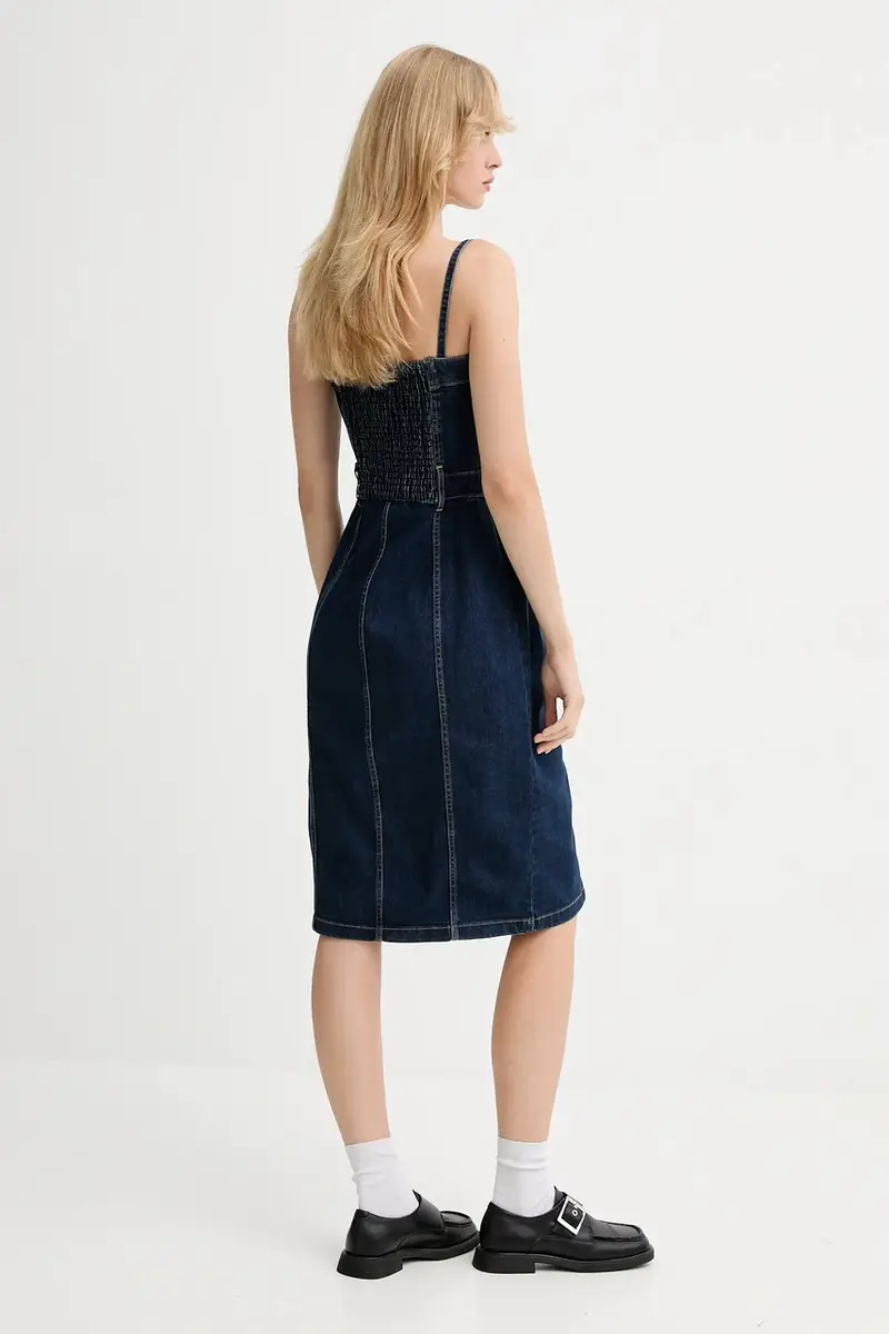 Levi's vestito di jeans colore blu navy 0002S miniatura 2