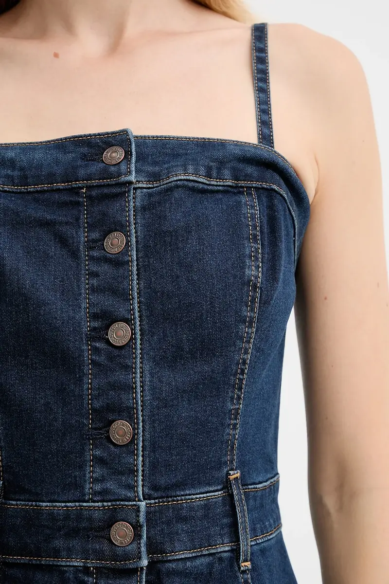 Levi's vestito di jeans colore blu navy 0002S miniatura 5