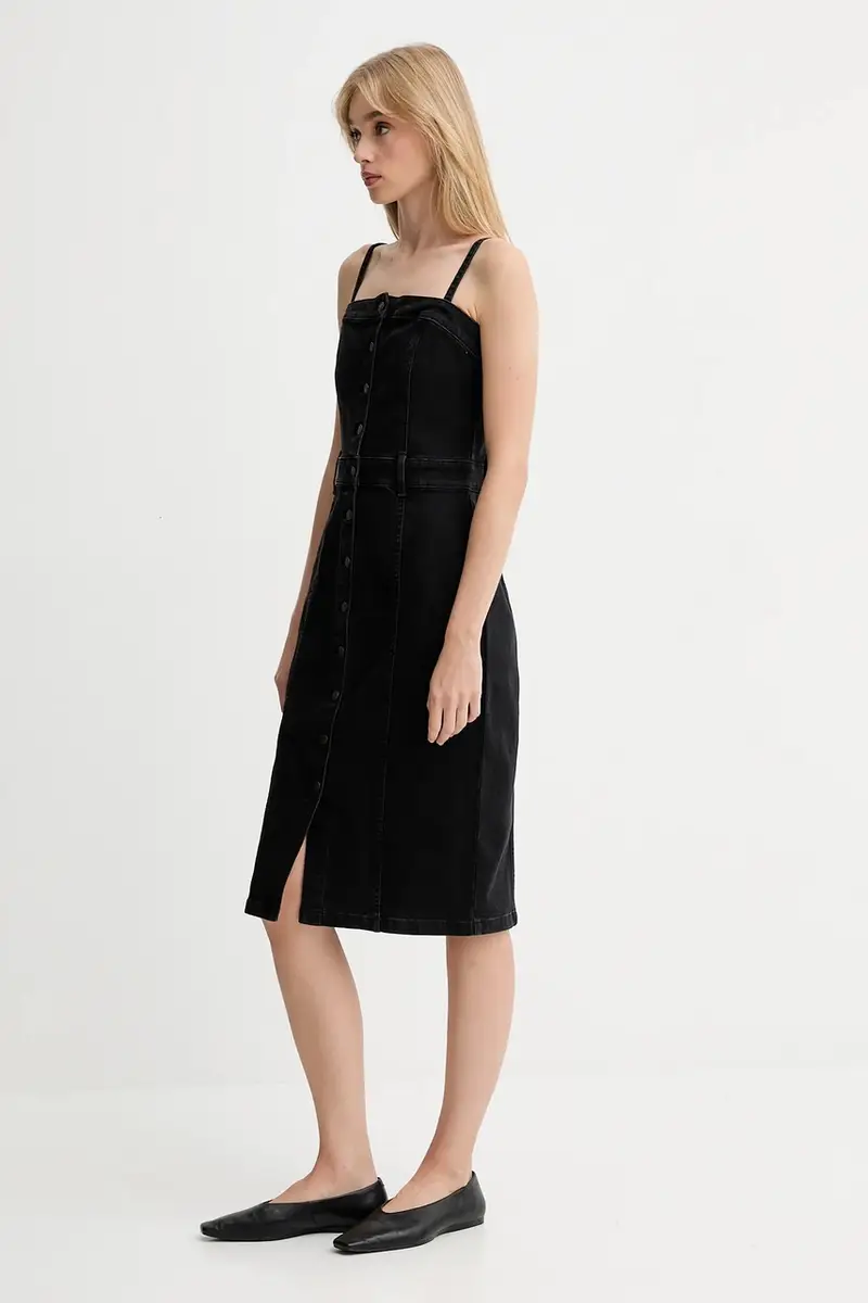 Levi's vestito di jeans colore nero 0002S miniatura 2