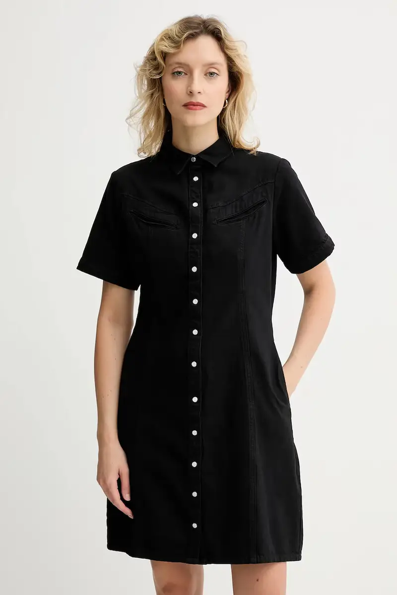 Levi's vestito di jeans colore nero 001HR