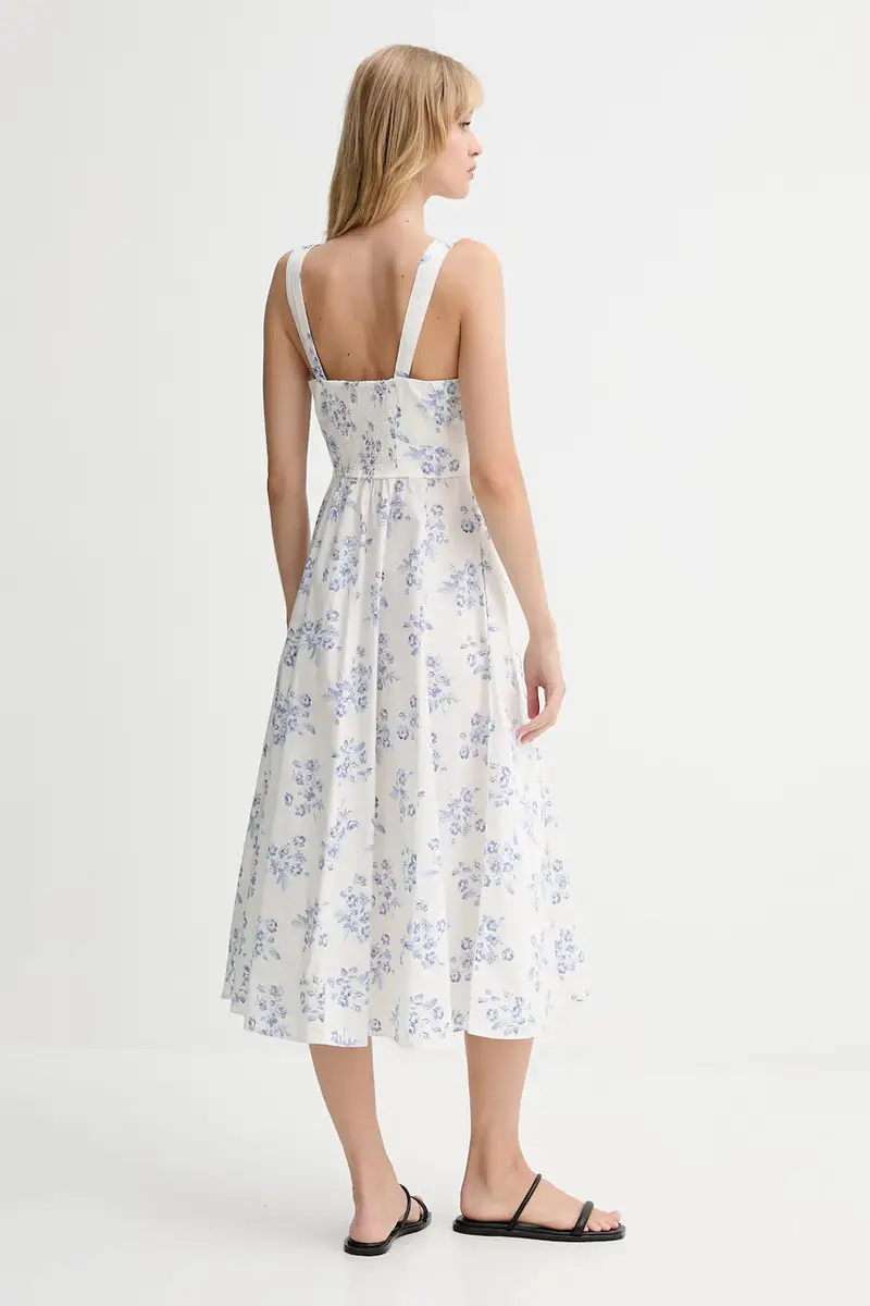 Levi's vestito in cotone colore bianco 003PR miniatura 3