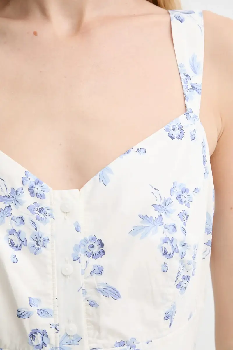 Levi's vestito in cotone colore bianco 003PR miniatura 5