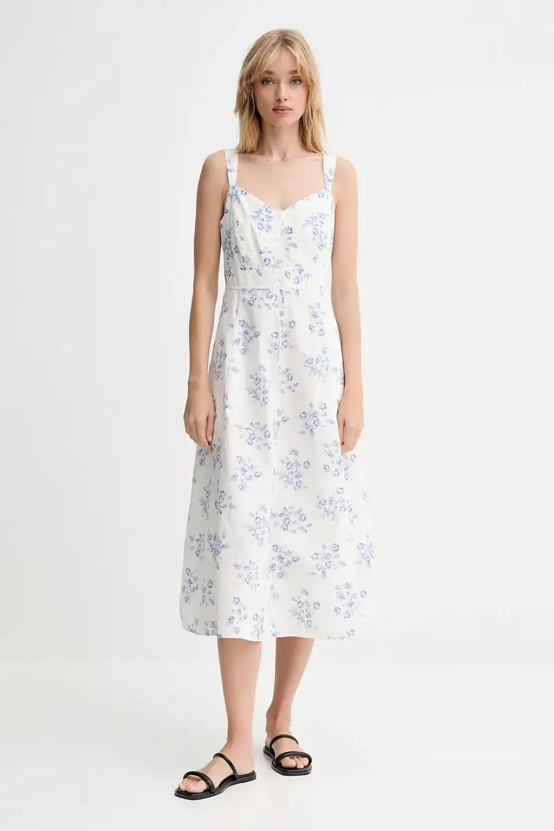 Levi's vestito in cotone colore bianco 003PR