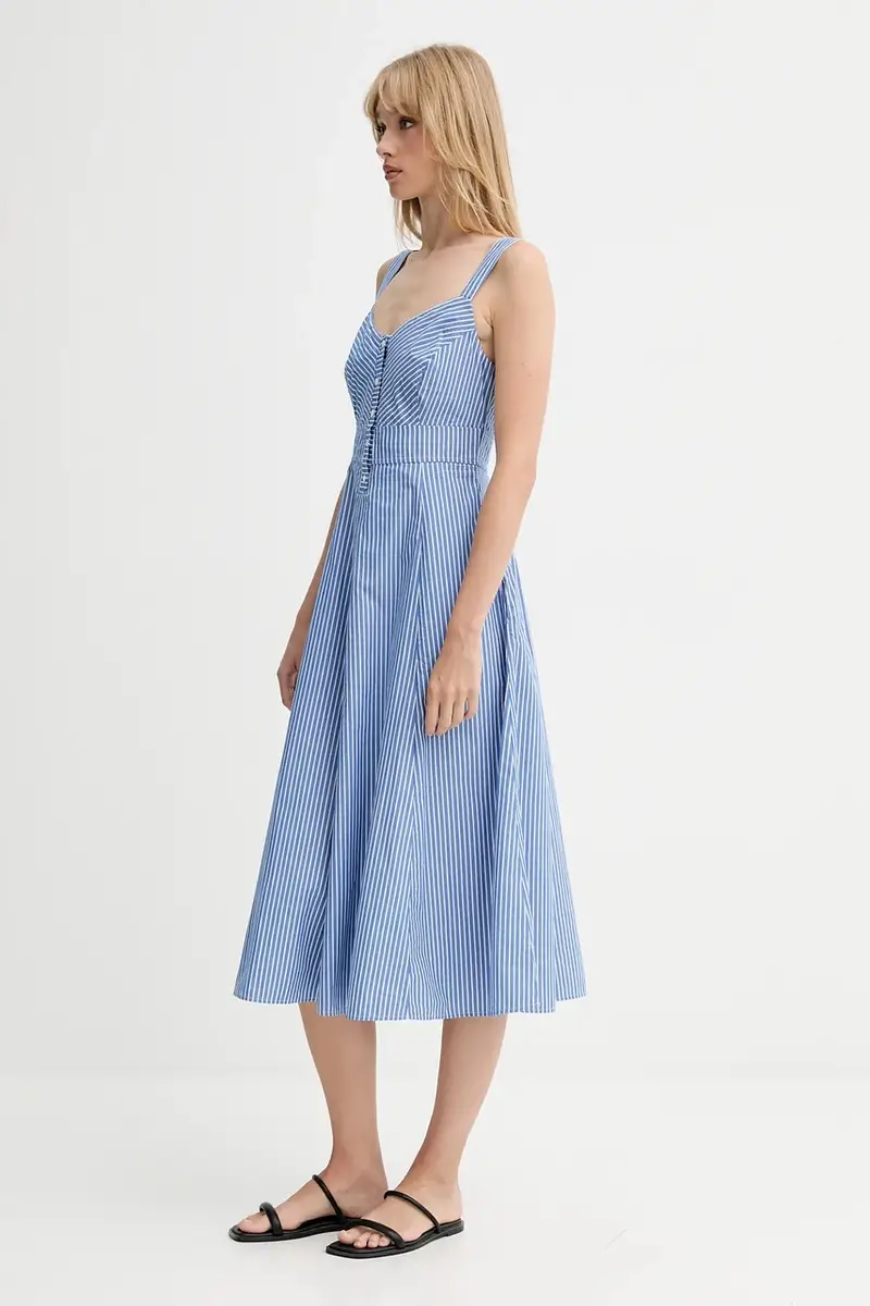 Levi's vestito in cotone colore blu 003PR miniatura 2