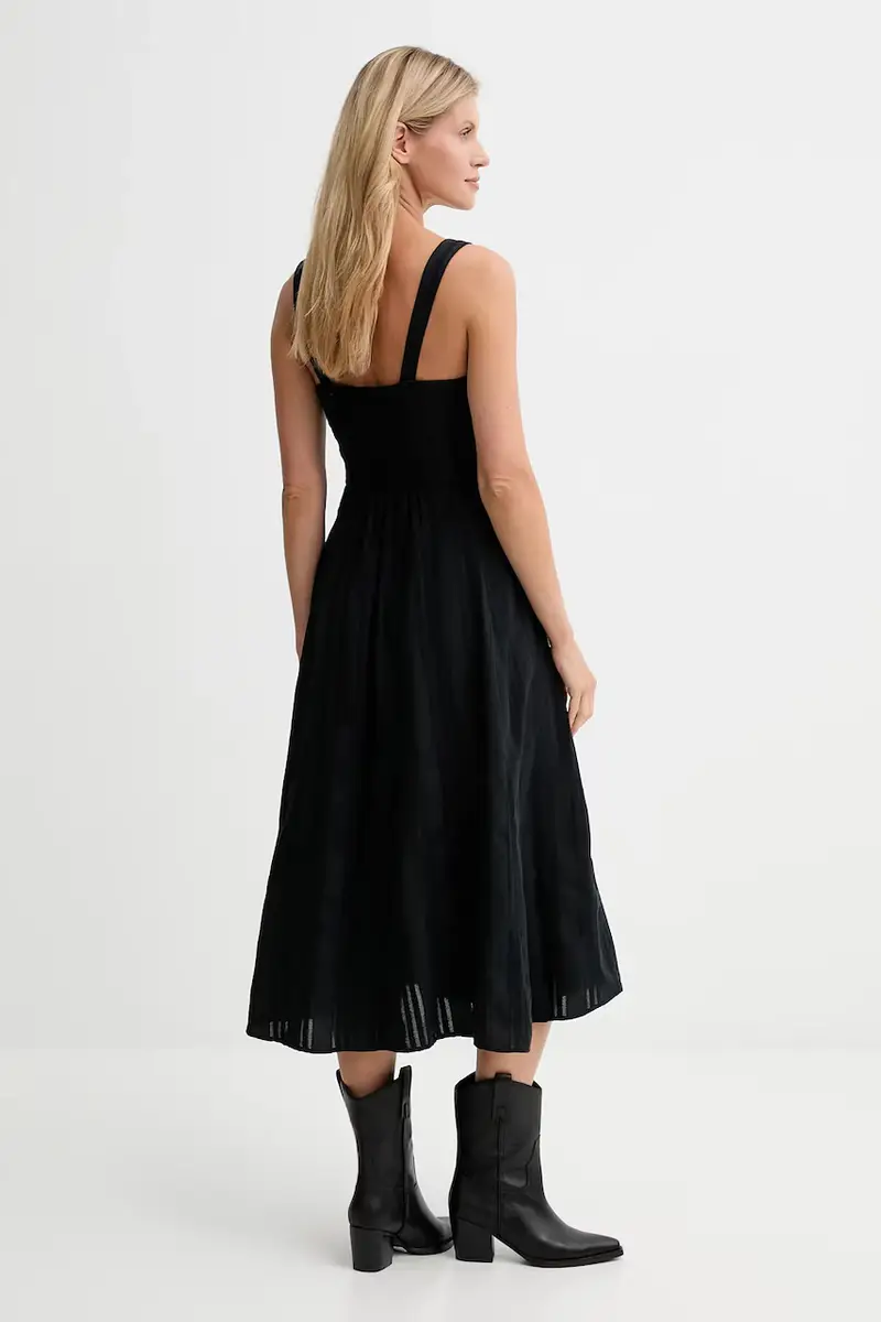 Levi's vestito in cotone colore nero 003PR miniatura 3