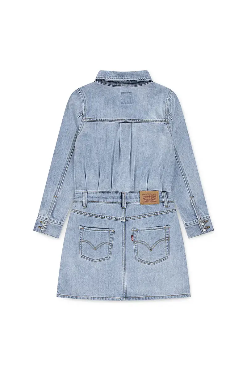 Levi's vestito LS WESTERN DRESS colore blu 4EN476 miniatura 2