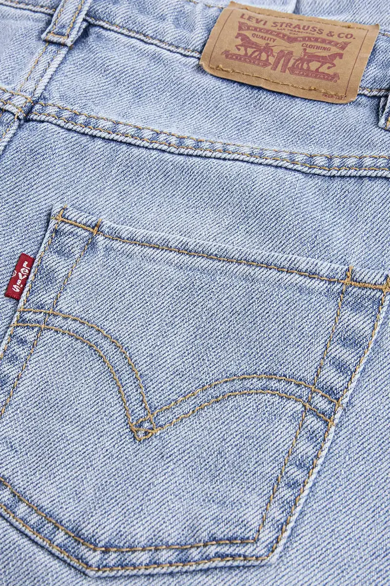 Levi's vestito LS WESTERN DRESS colore blu 4EN476 miniatura 3