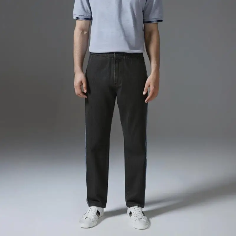 Pantaloni Denim Logo Affusolati Vintage Levis Uomo bottoms Nero 57797-0002 L miniatura 4