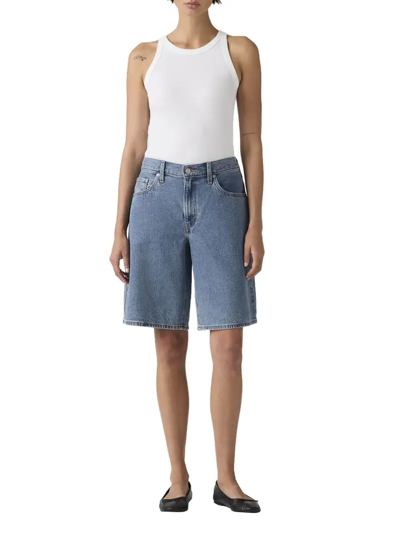 shorts jeans levis baggy dad da donna - denim