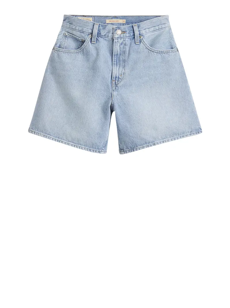 shorts jeans levis high baggy da donna - denim