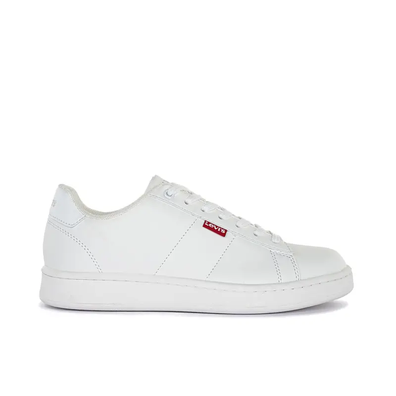 Sneakers bianche con logo e cuciture